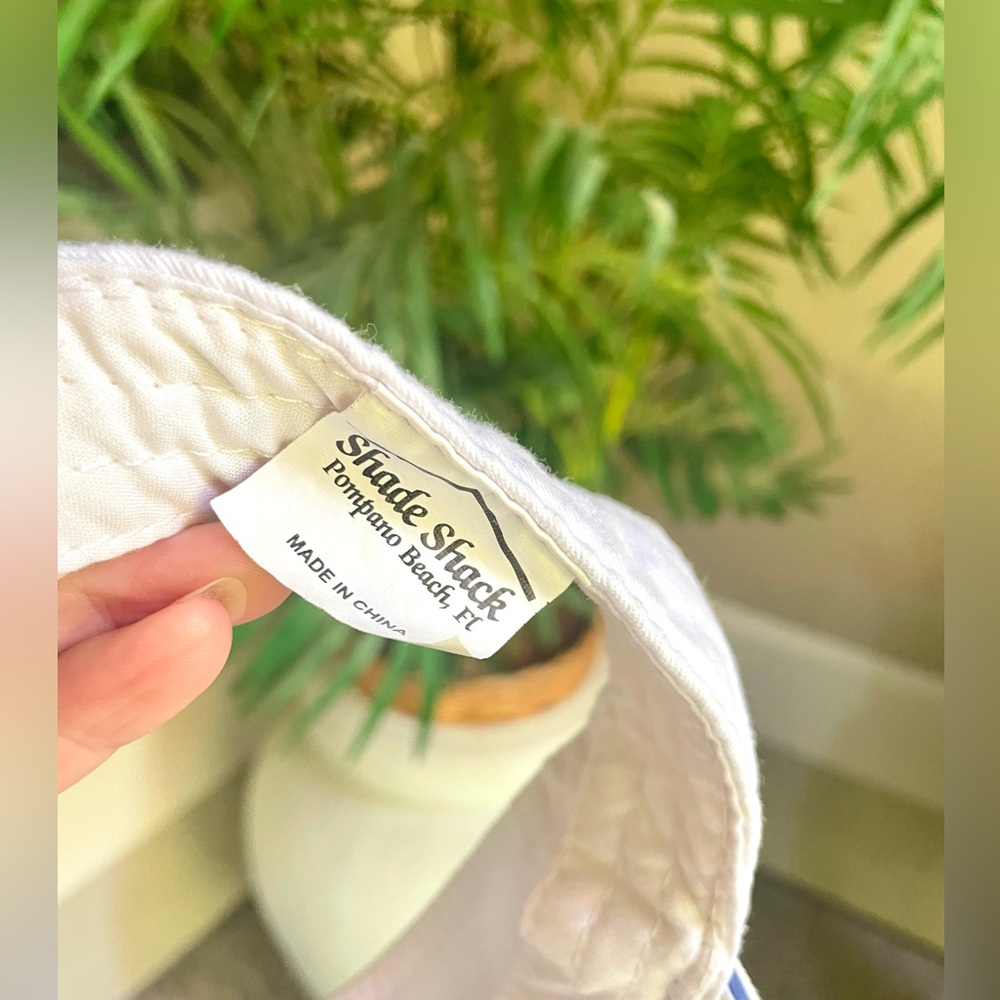 Vintage 99s White Florida Embroidered Visor - Picture 3 of 3